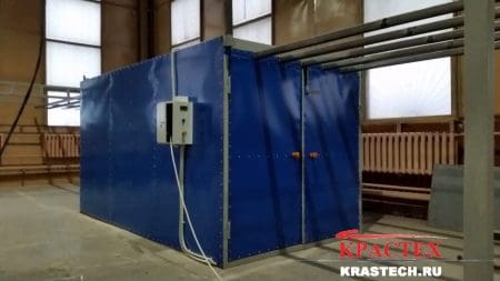 Линия порошковой покраски КРАСТЕХ на производстве ООО «Элитфасад», Москва